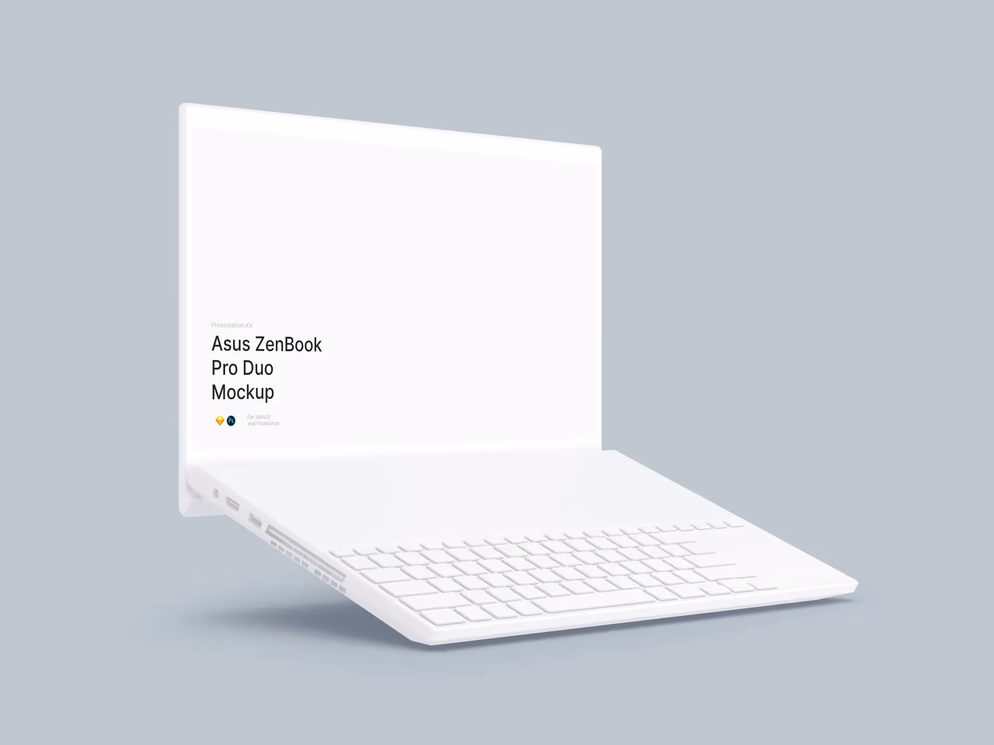 Free ZenBook Pro Duo Mockup | Pro Designer Pack