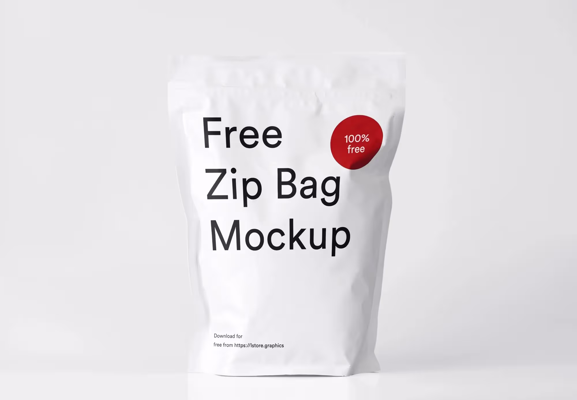 Free Zip Bag Mockup | Download at ls.graphics