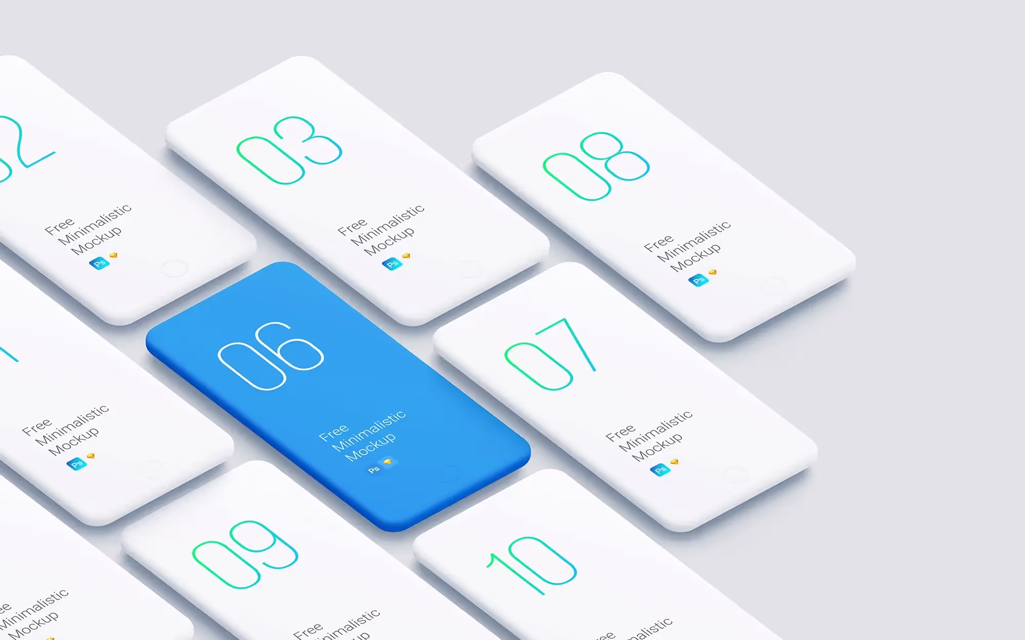 Minimalistic Smartphones Mockups | Download at ls.graphics
