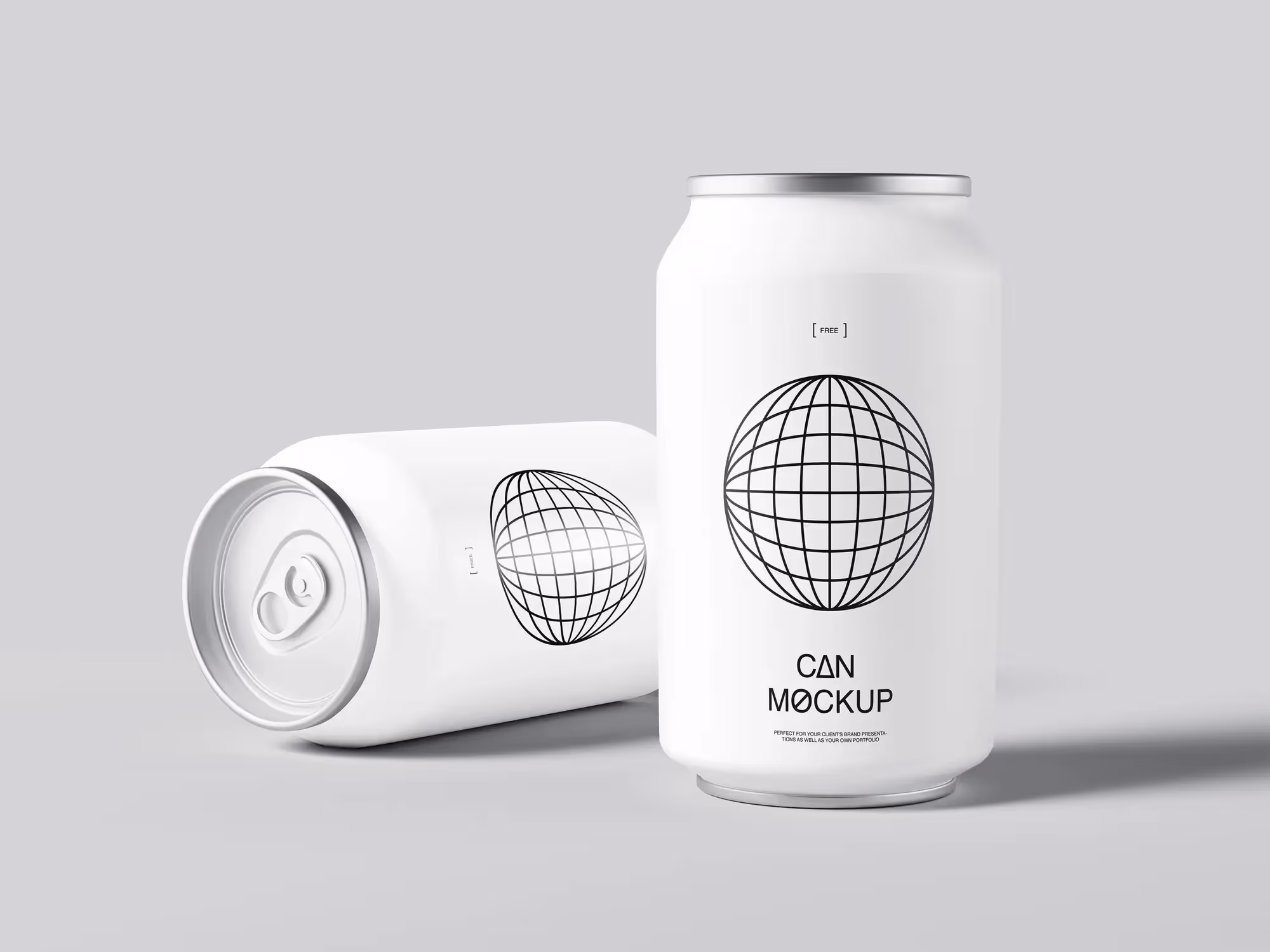 Free 2 Cans Highest Quality Mockup | Premium Download Ready