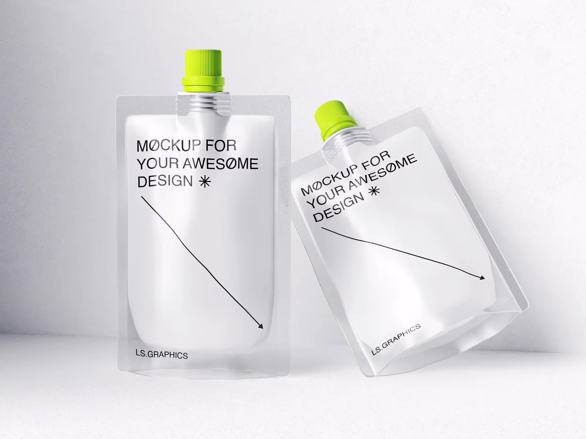 Free 2 Plastic Pouch PSD Mockup | Available on ls.graphics