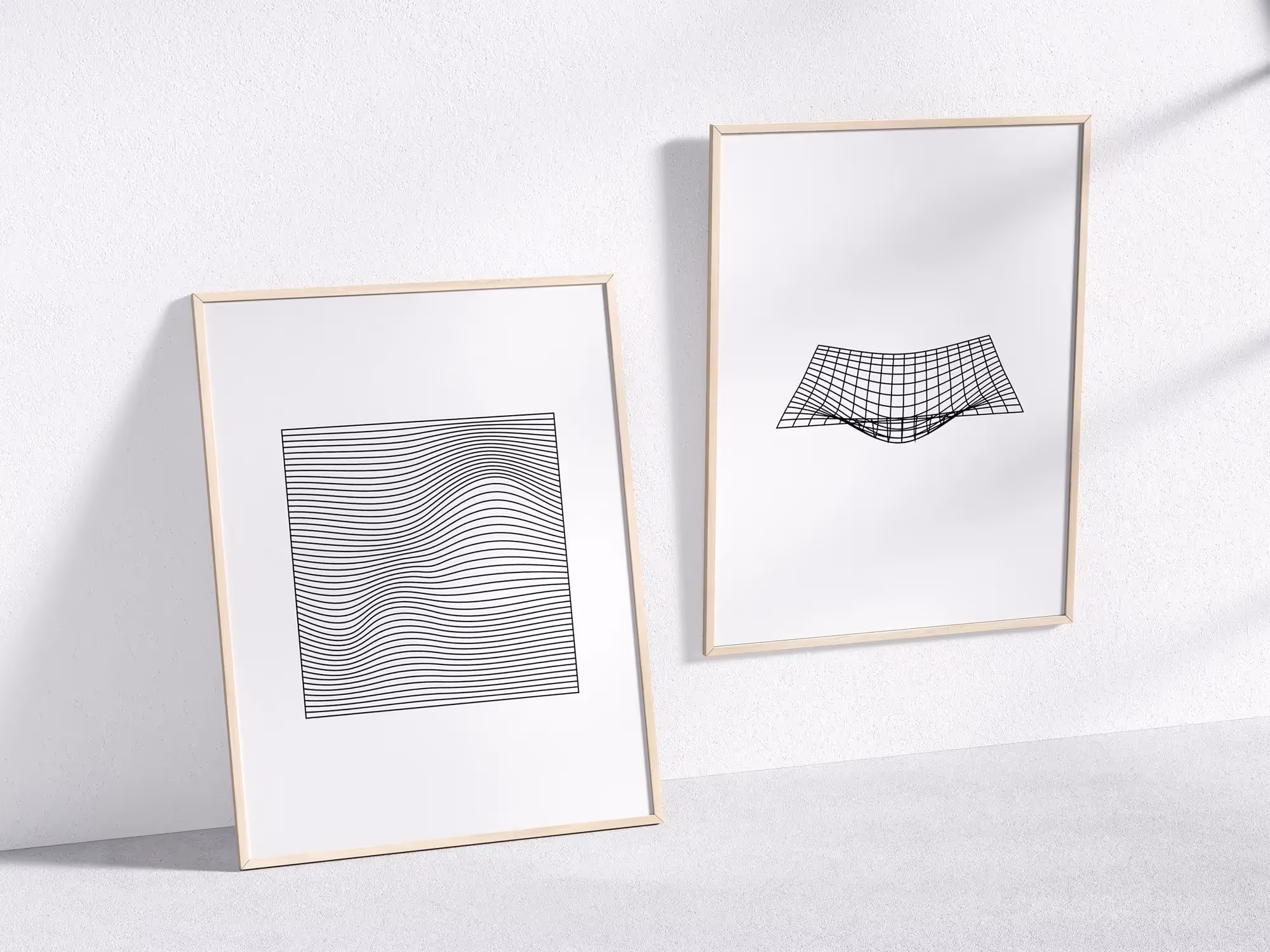 Free Realistic Wood Frame Poster Mockup | Pro Designer Pack
