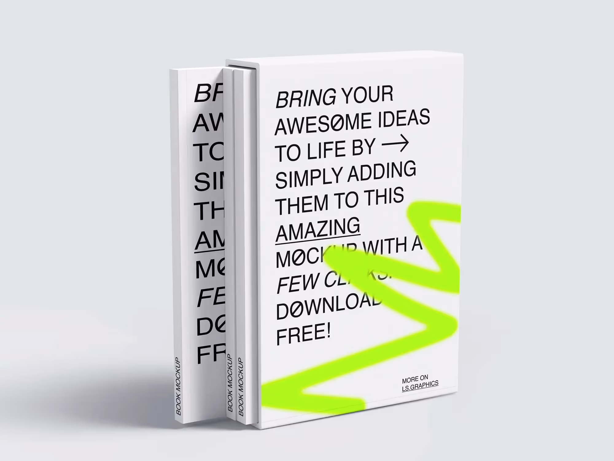 Free Standing Book Box and Covers Mockup | Professional Template