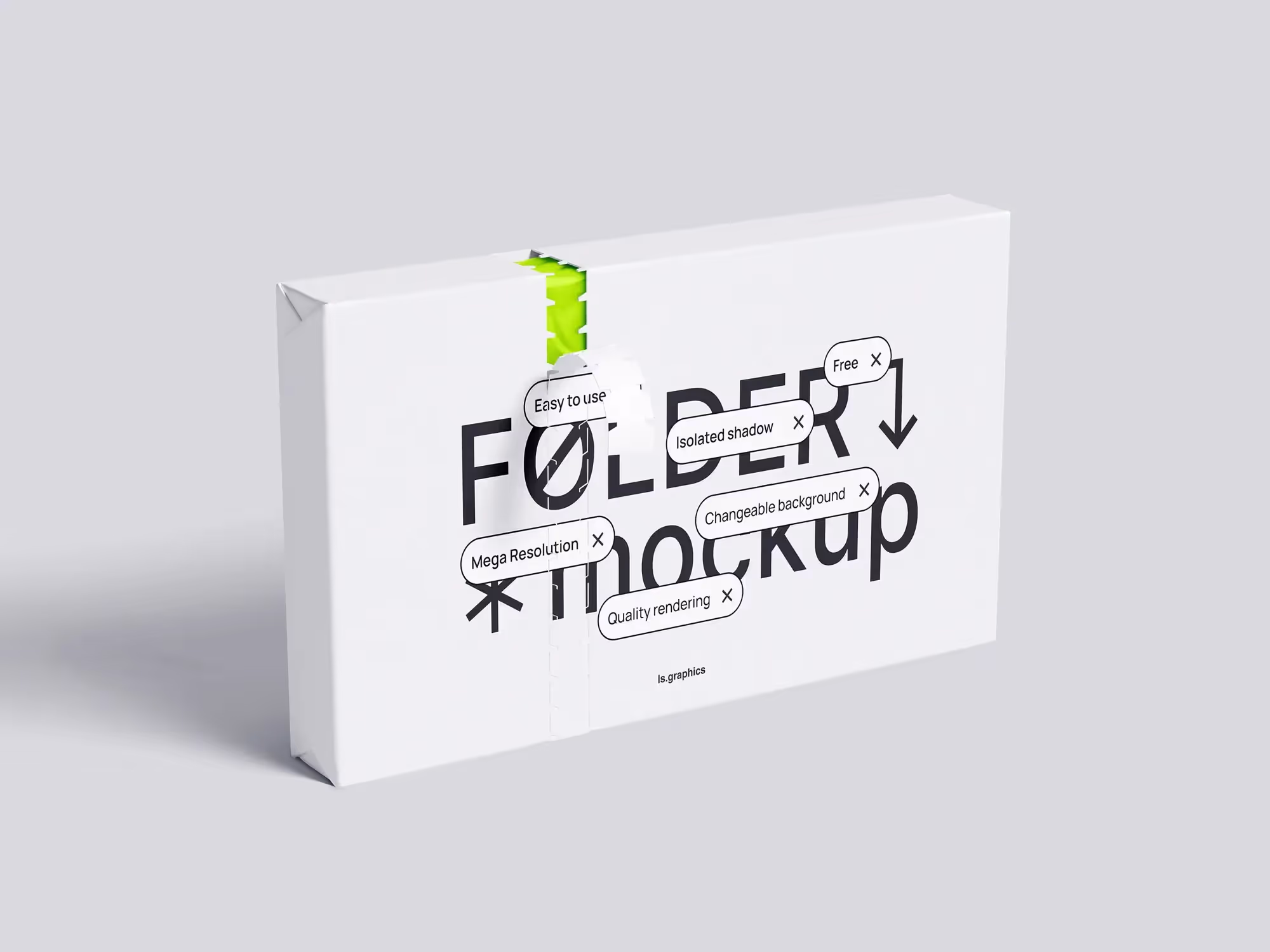 Free Standing Package Mockup with Perforation | Professional Template