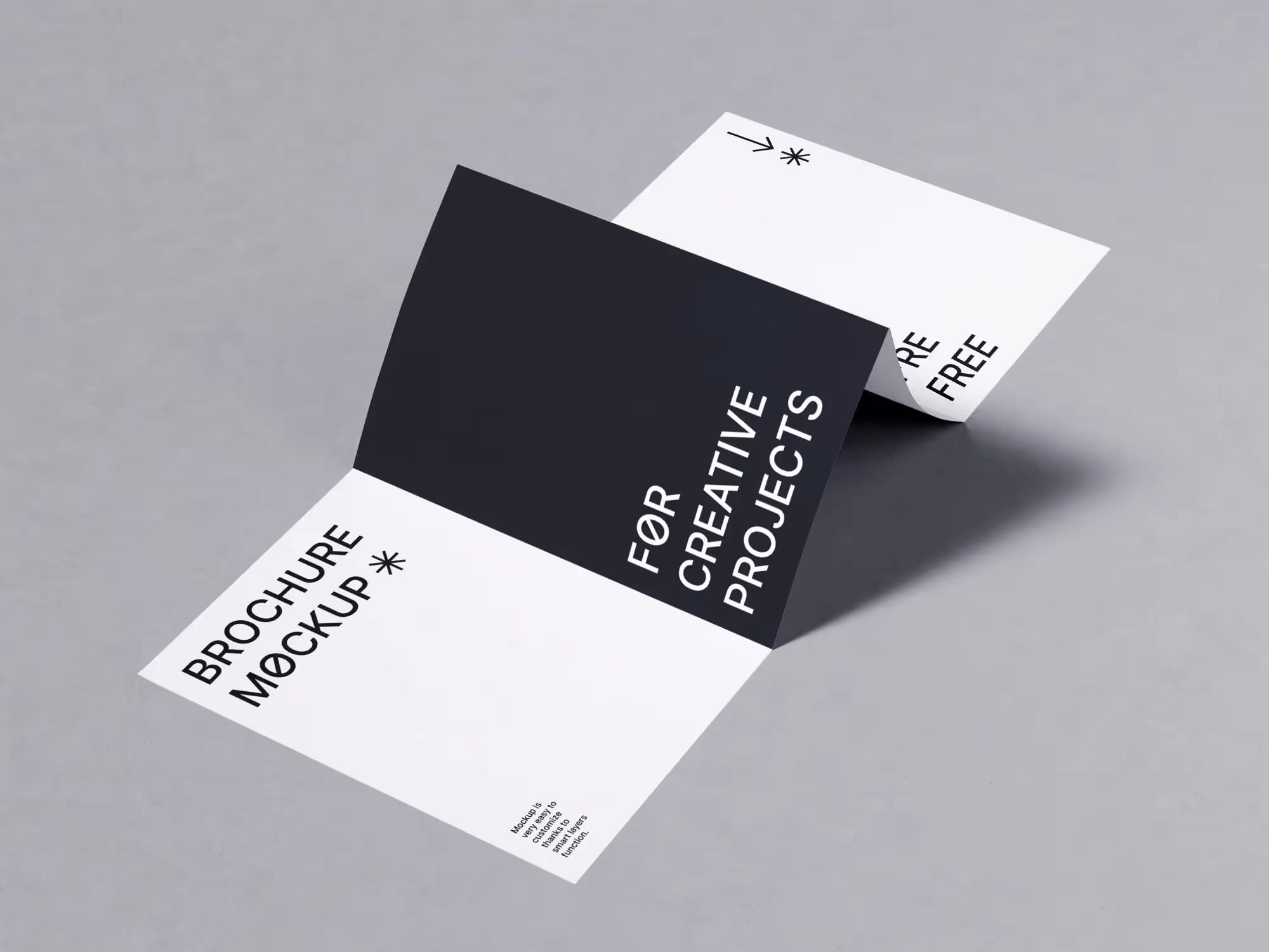 Free Folded Brochure PSD Mockup | Download at ls.graphics