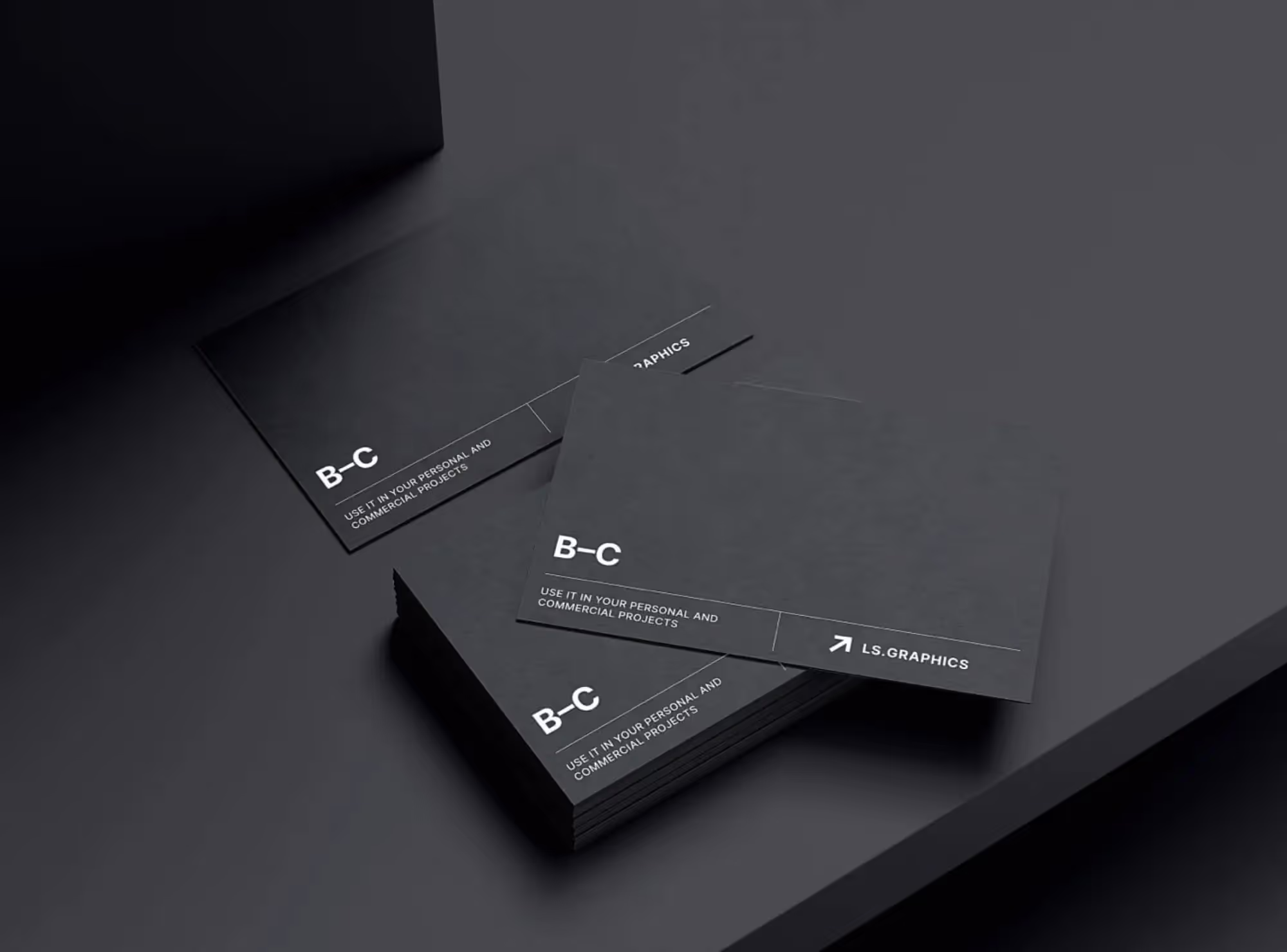 Free Realistic Customizable Business Card Mockup | Commercial License Ready