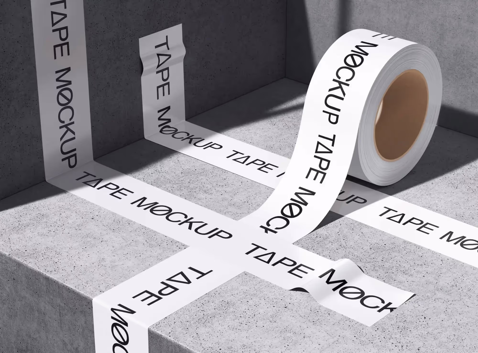 Free Brutalistic Duct Tape Mockup | Professional Template