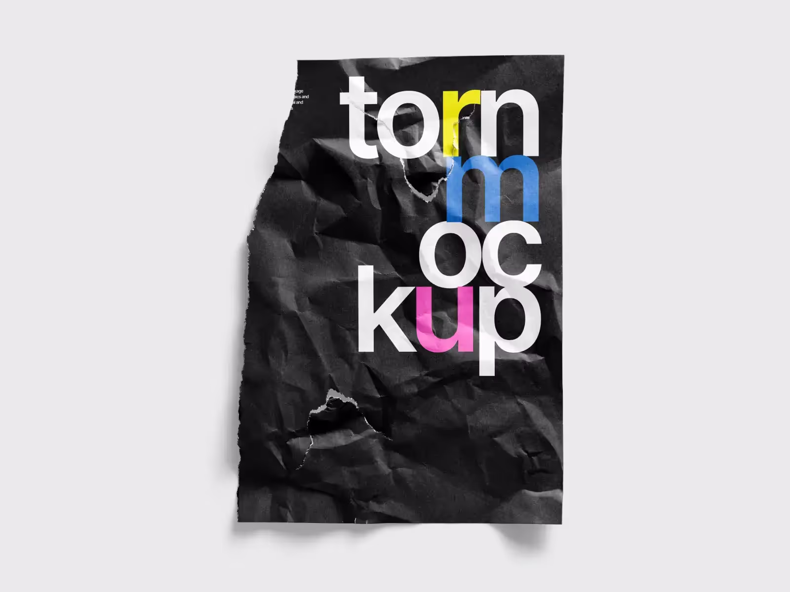 Free Torn Poster Mockup