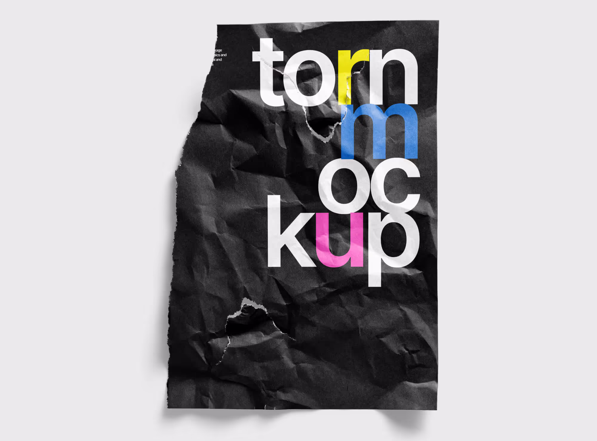 Free Torn Poster Mockup | Commercial License Ready