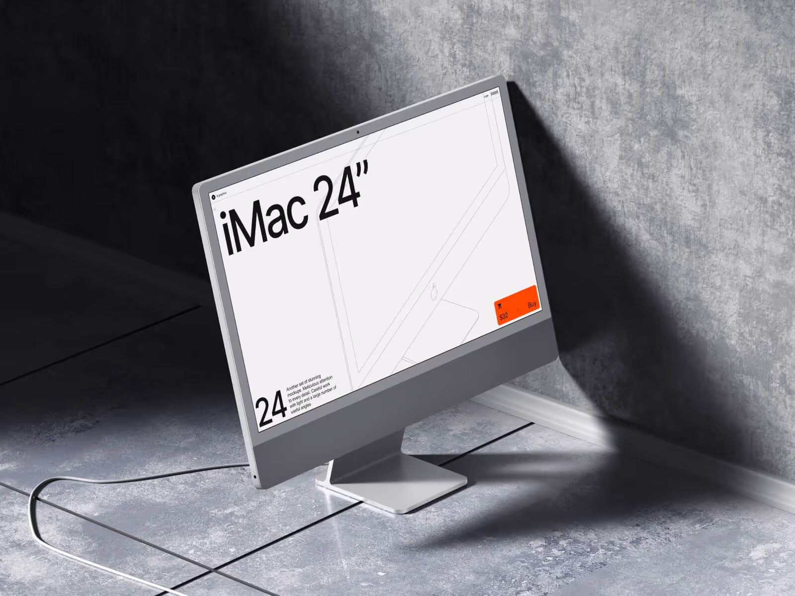 Free G-Mockups: iMac 24 Inch