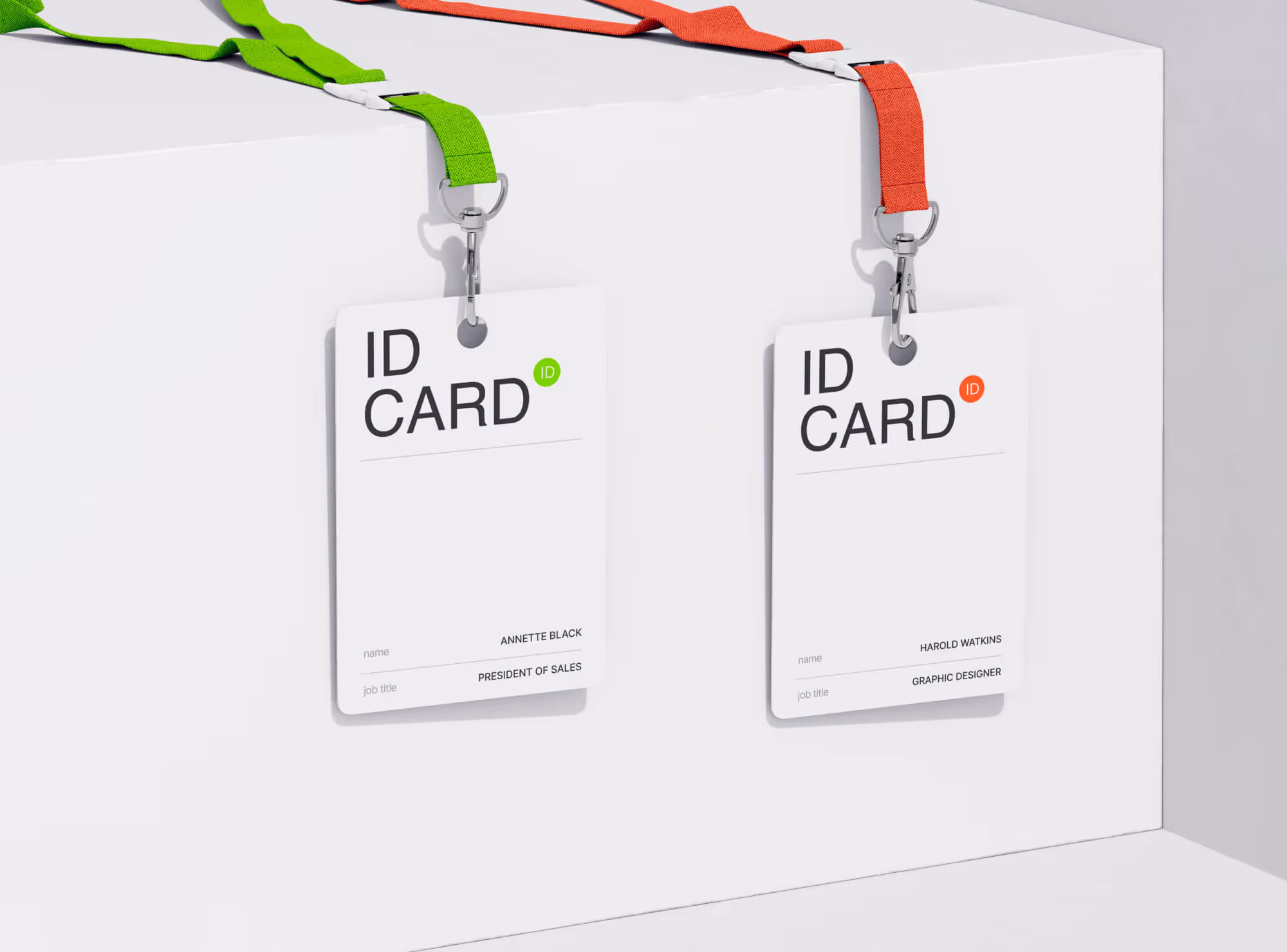 Free 2 ID Cards Mockup | Best Commercial Version