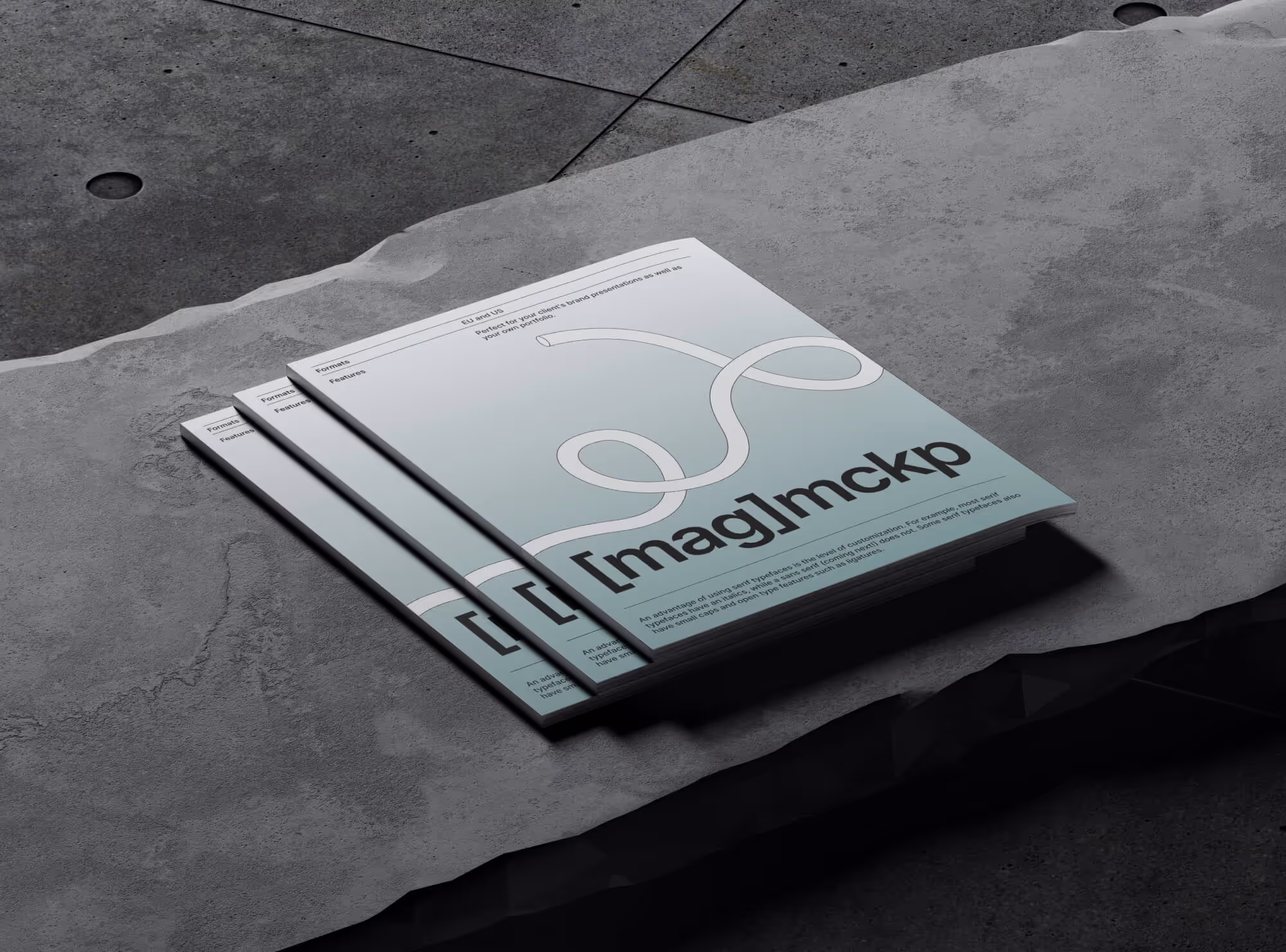 Free 3 Magazines Mockup | Professional Template