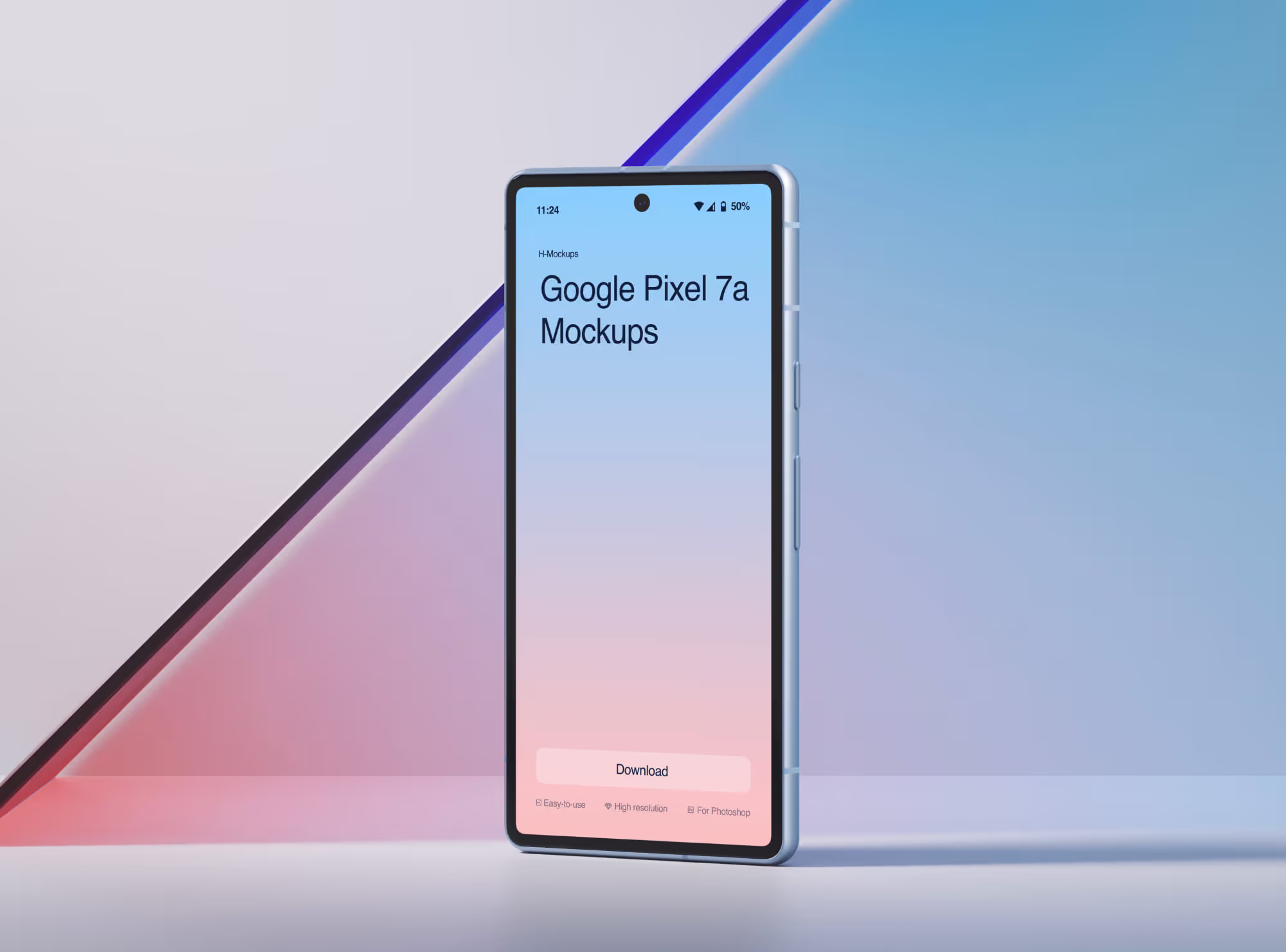 Free H-Mockups: Google Pixel 7a | Available on ls.graphics