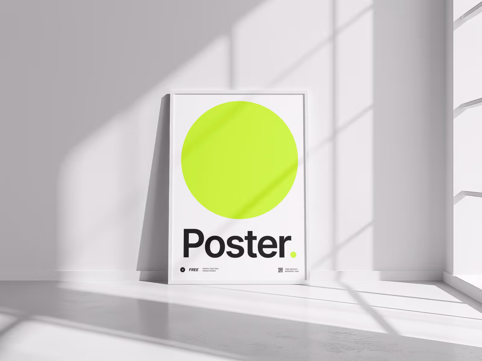 Free Poster Mockup in Stylish Environment