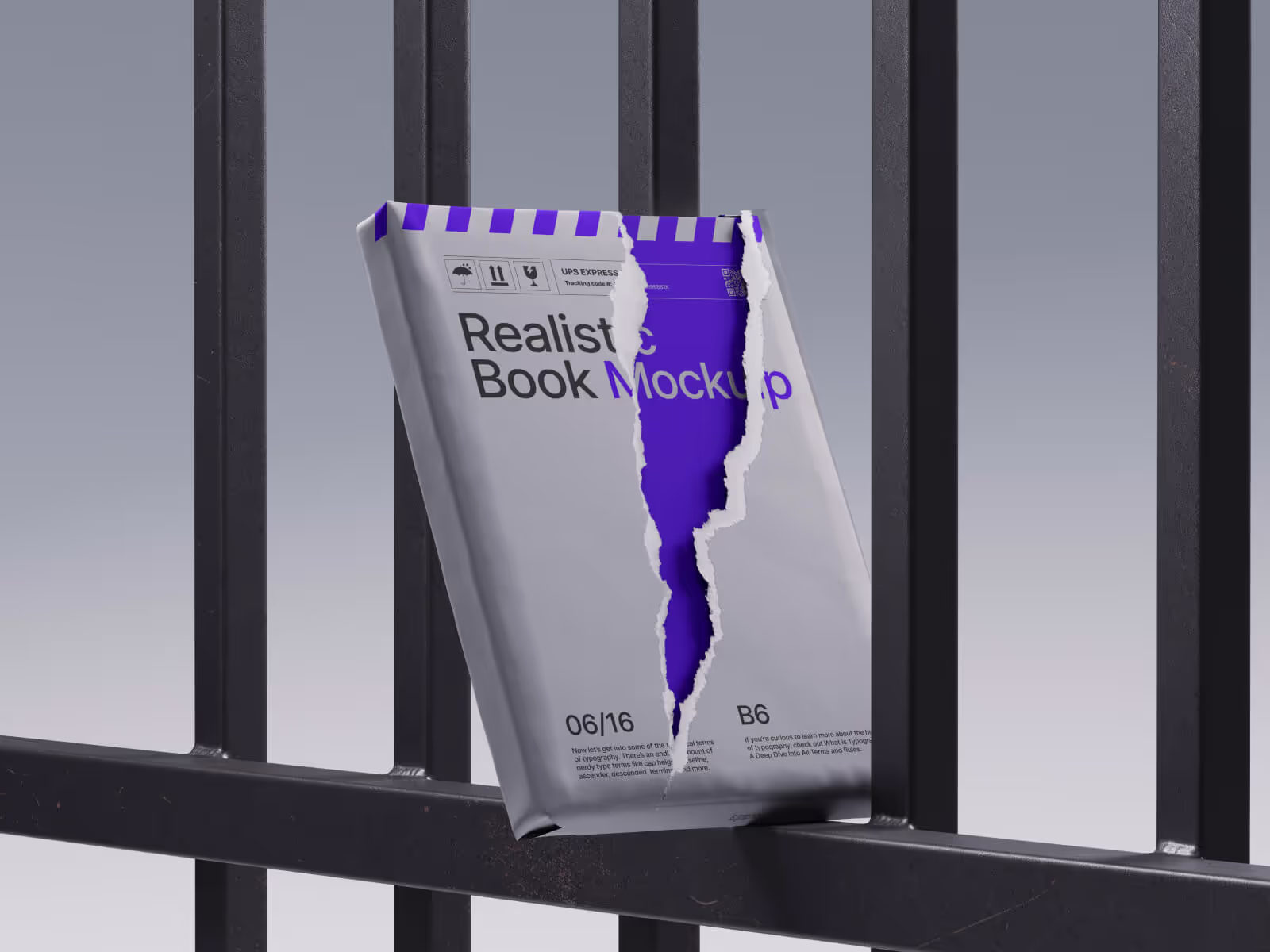 Free Torn Book Cover Mockup
