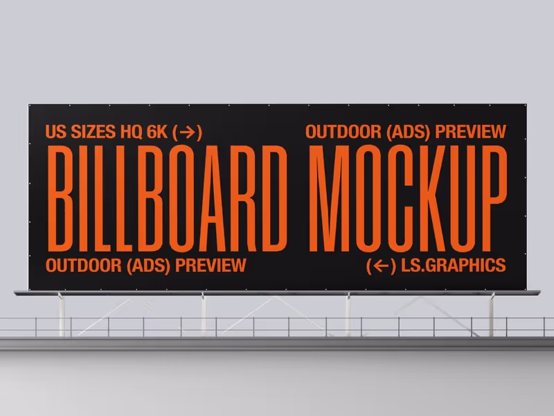 Billboard Mockup, Isolated, EU Scene 12