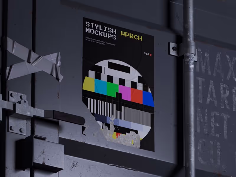 Bvge, Poster Mockup in Dark Color Setting, EU, 01