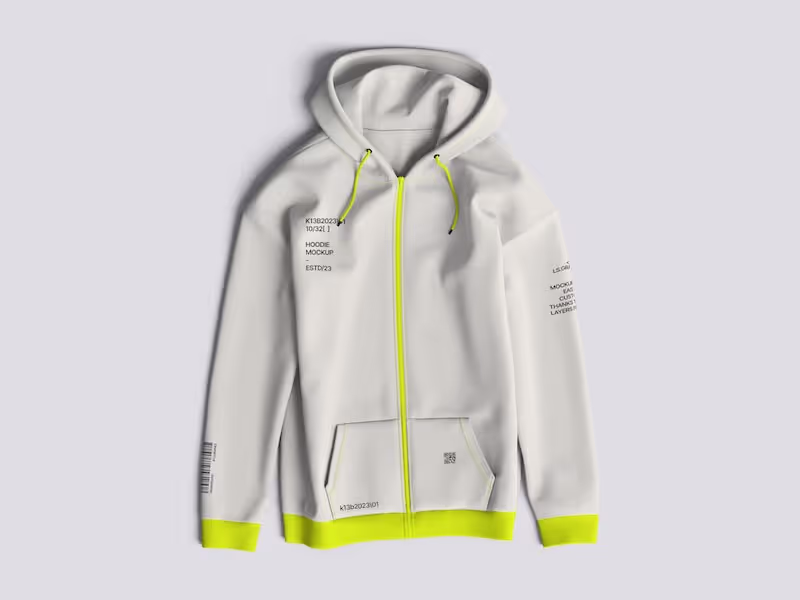 Hoodie top view mockup, 01