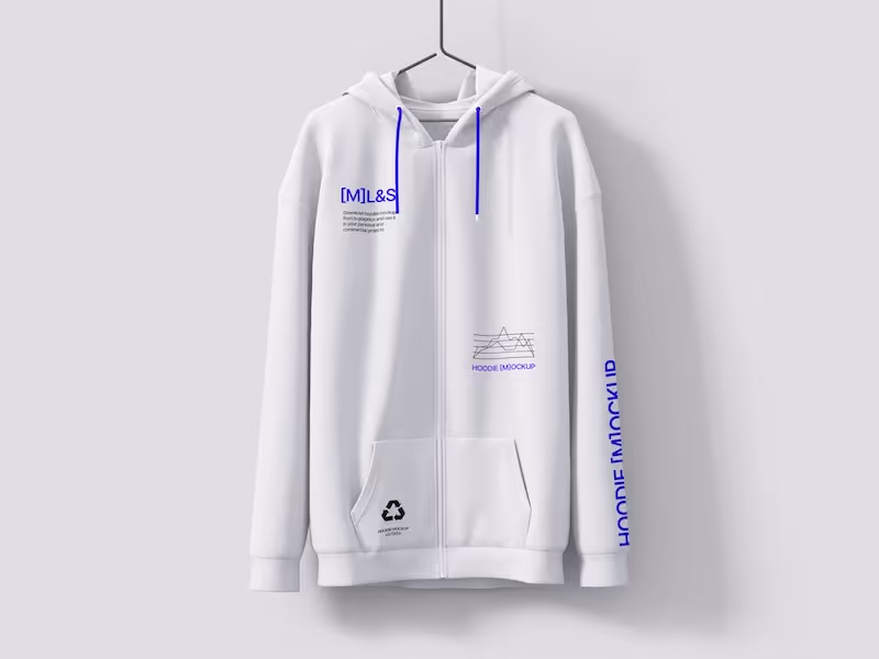 Hoodie hanging mockup, 01