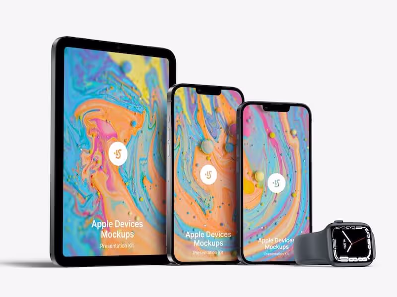 Apple Mockups Bundle, Realistic, 09