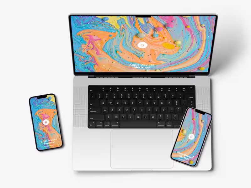 Apple Mockups Bundle, Realistic, 12