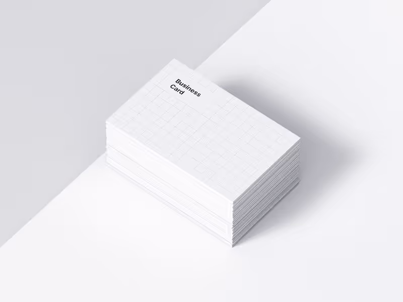 Business Card Mockup, EU-Angled, 12
