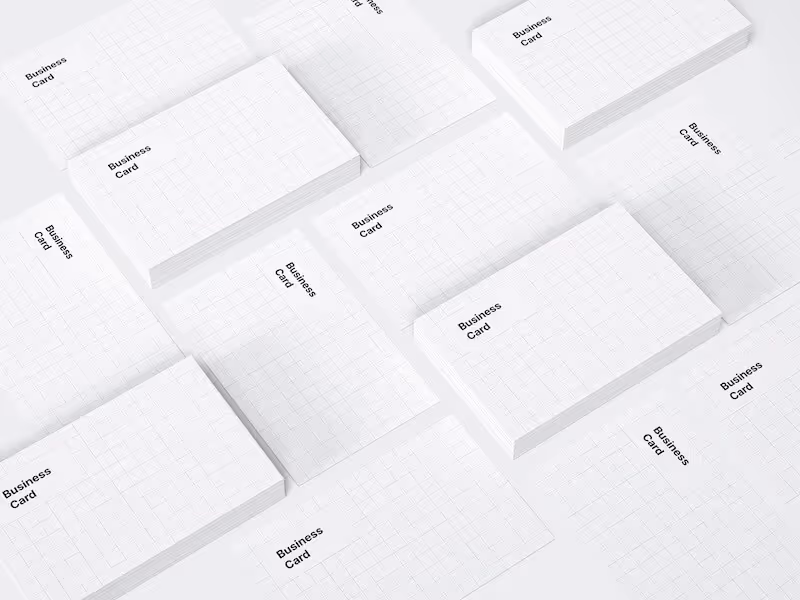 Business Card Mockups, EU-Angled, 16