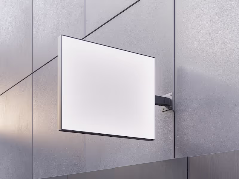 Sign Mockup, Lightbox, 03