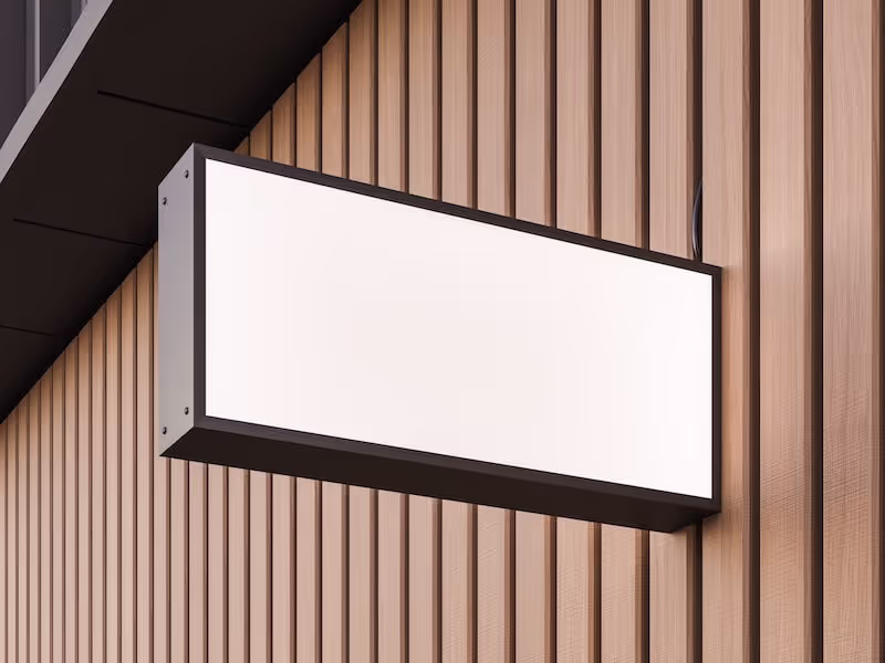 Sign Mockup, Lightbox, 02