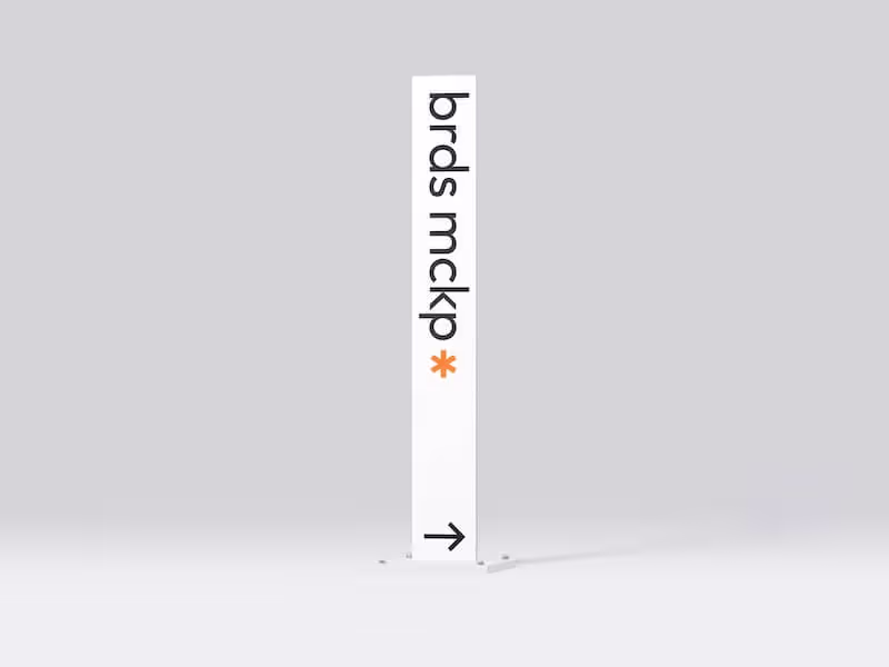Beautiful Rendered Sign Mockup, Isolated, 05
