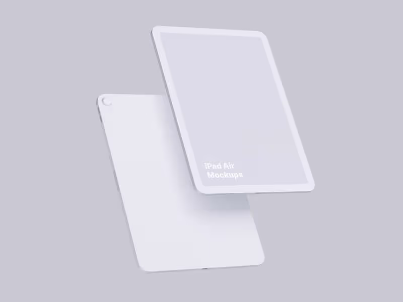 iPad Air (2020) Clay Mockups, 06