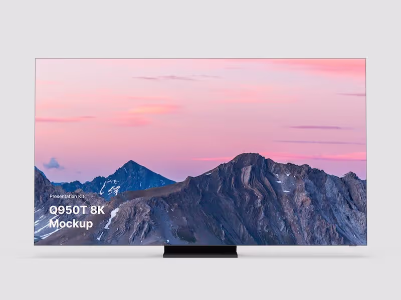 Samsung TV Mockups (Q950T 8K), 01