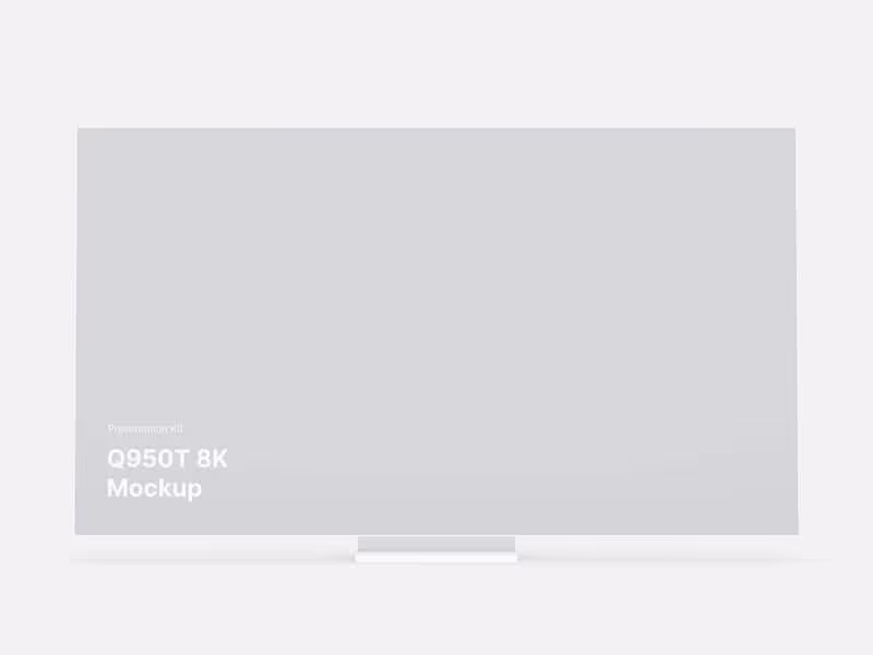 Samsung TV Clay Mockups (Q950T 8K), 01