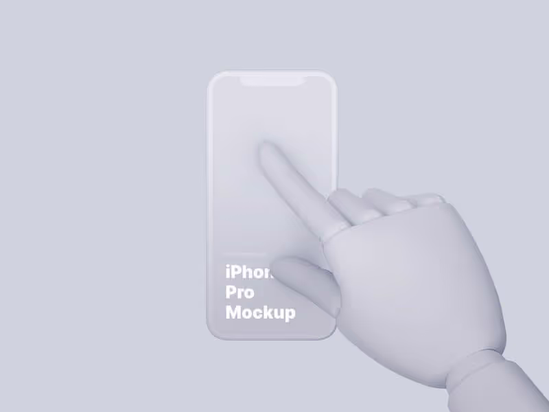 Wooden Hands iPhone 12 Pro Clay Mockups, 09