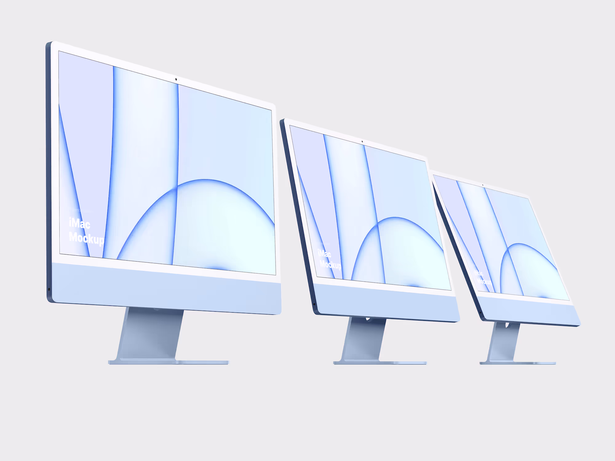 iMac 24-inch Mockups, 14 | Commercial License Ready
