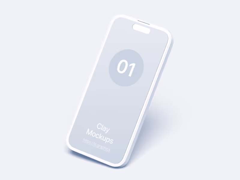 iPhone 14 Pro Clay Mockups, 06