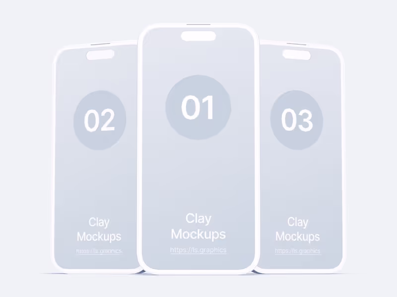 iPhone 14 Pro Clay Mockups, 02