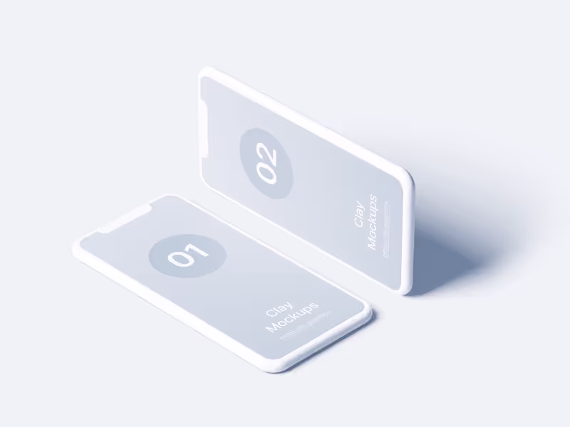 iPhone Clay Mockups, 02