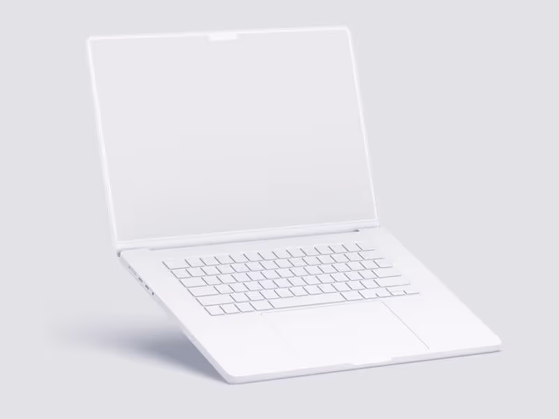 MacBook Pro 16 inch Clay Mockups, 07
