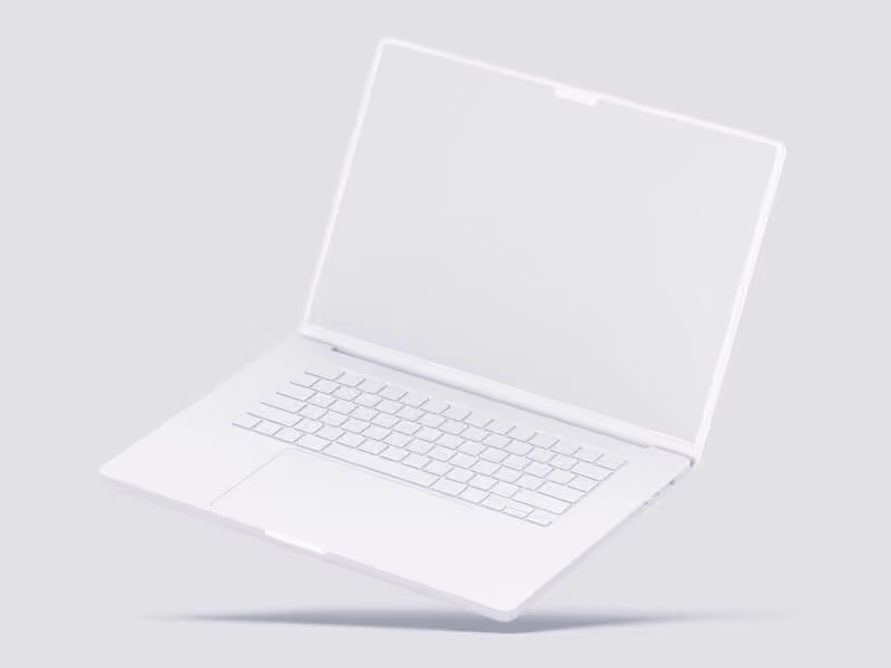MacBook Pro 16 inch Clay Mockups, 01