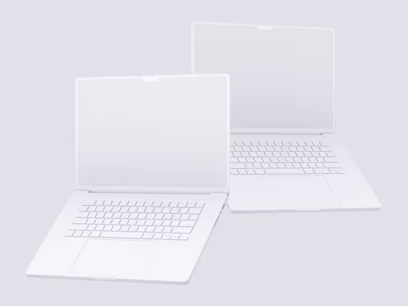 MacBook Pro 16 inch Clay Mockups, 11