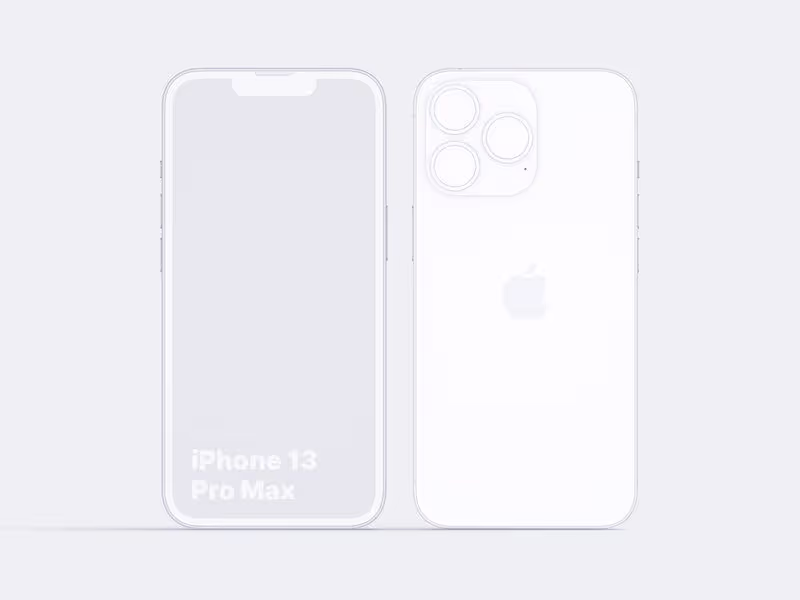 iPhone 13 Pro Clay Mockups: 02