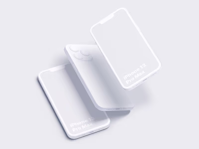 iPhone 13 Pro Clay Mockups: 05