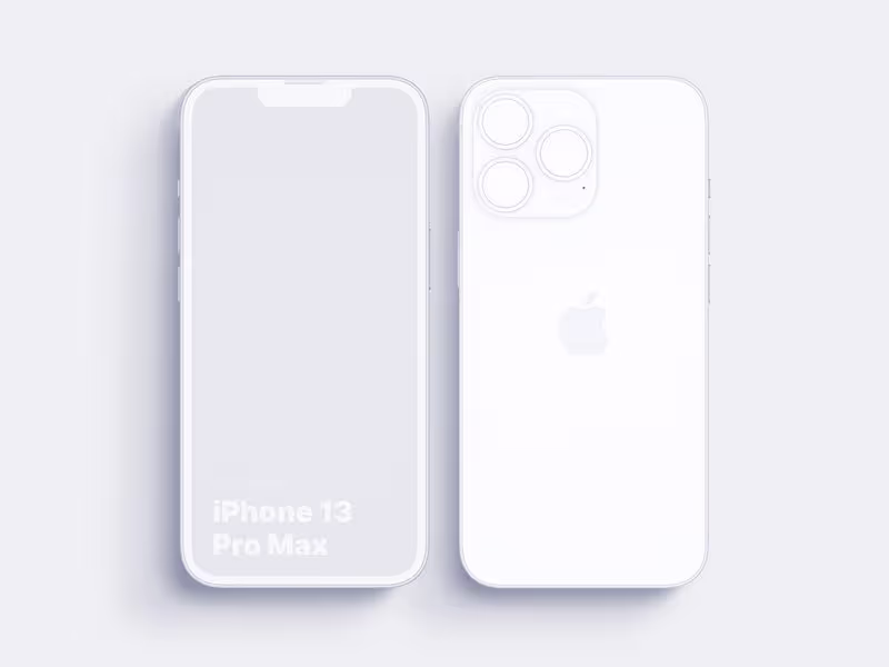 iPhone 13 Pro Clay Mockups: 01