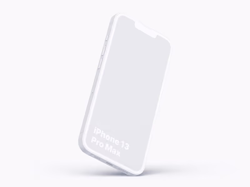 iPhone 13 Pro Clay Mockups: 03