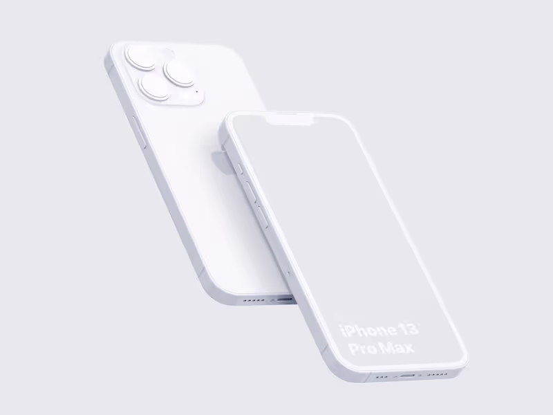 iPhone 13 Pro Clay Mockups: 09