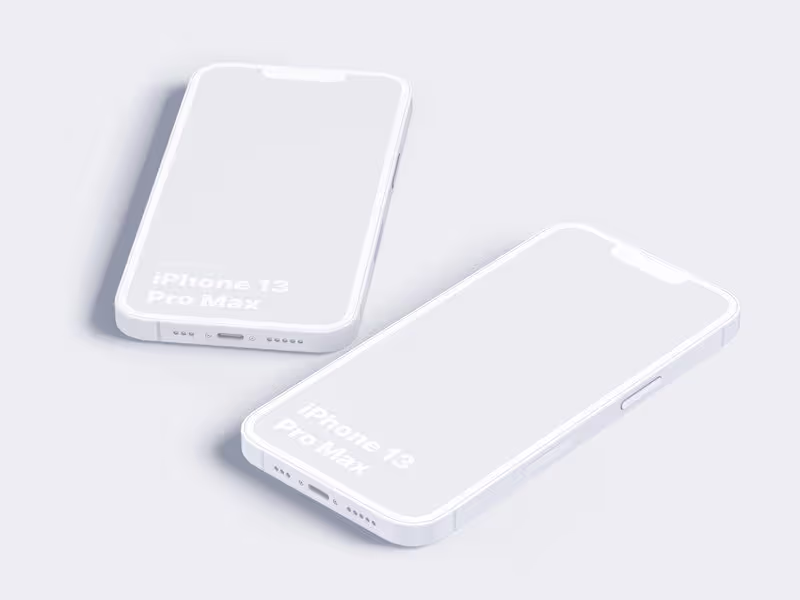 iPhone 13 Pro Clay Mockups: 16