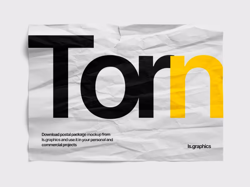 Torn Simple Poster Mockup, EU, 11