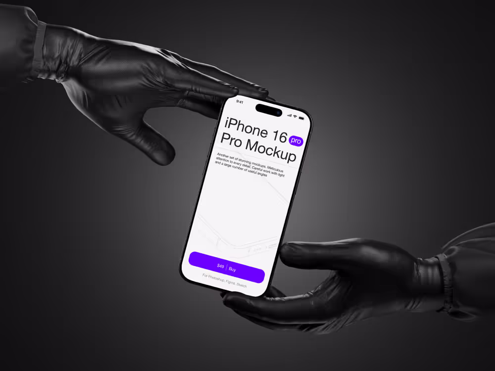 Iphone Mockups - T-Mockups iPhone 16 Pro | 4K Resolution Ready