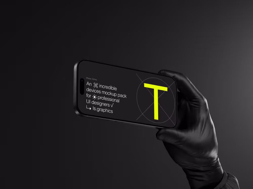 Iphone Mockups - T-Mockups iPhone 16 Pro | Popular Design Item